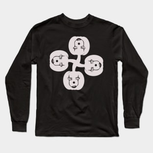 scary face Pumpkin for Halloween Long Sleeve T-Shirt